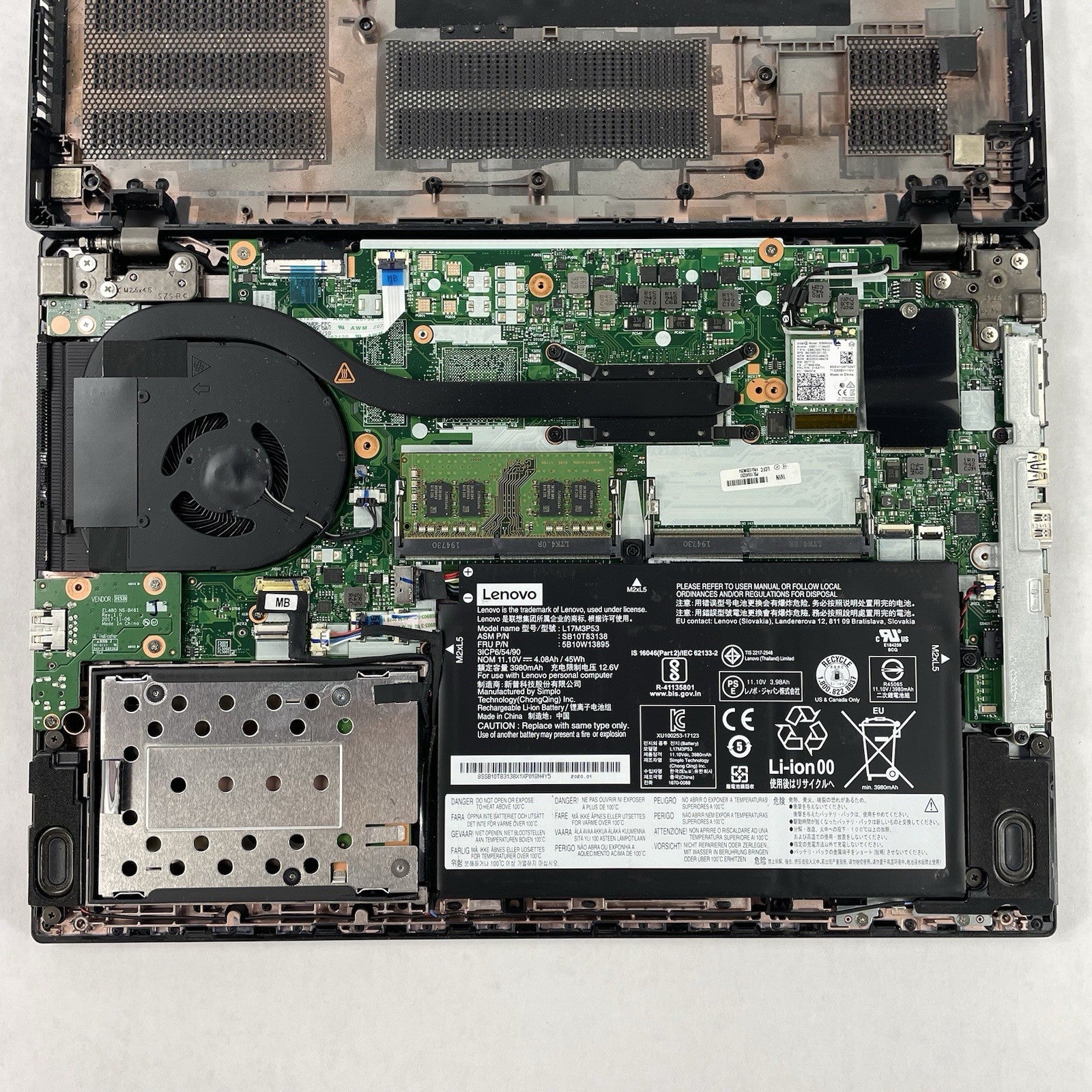 Lenovo ThinkPad L490 14" i5-8250U 1.60 GHz 8 GB RAM No SSD/OS/AC15