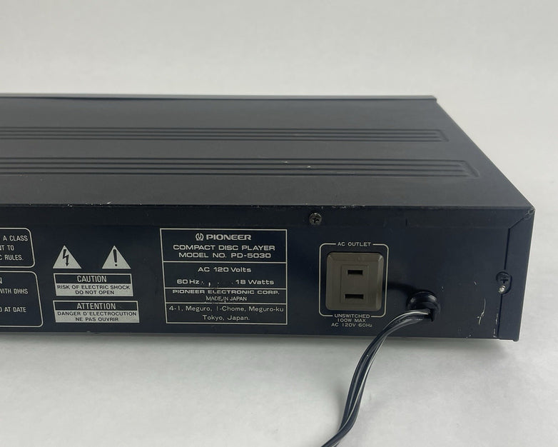 Pioneer PD-5030 Single CD Compact Disc Player 1986 Japan Tested