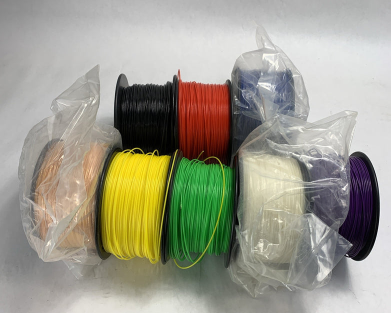 1.75mm Color 3D Printer PLA Filament - Mixed Lot of 8