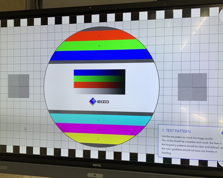 BenQ RP704k 70” 4K Interactive Flat Panel Display Tested Slight Burn-In Shadow