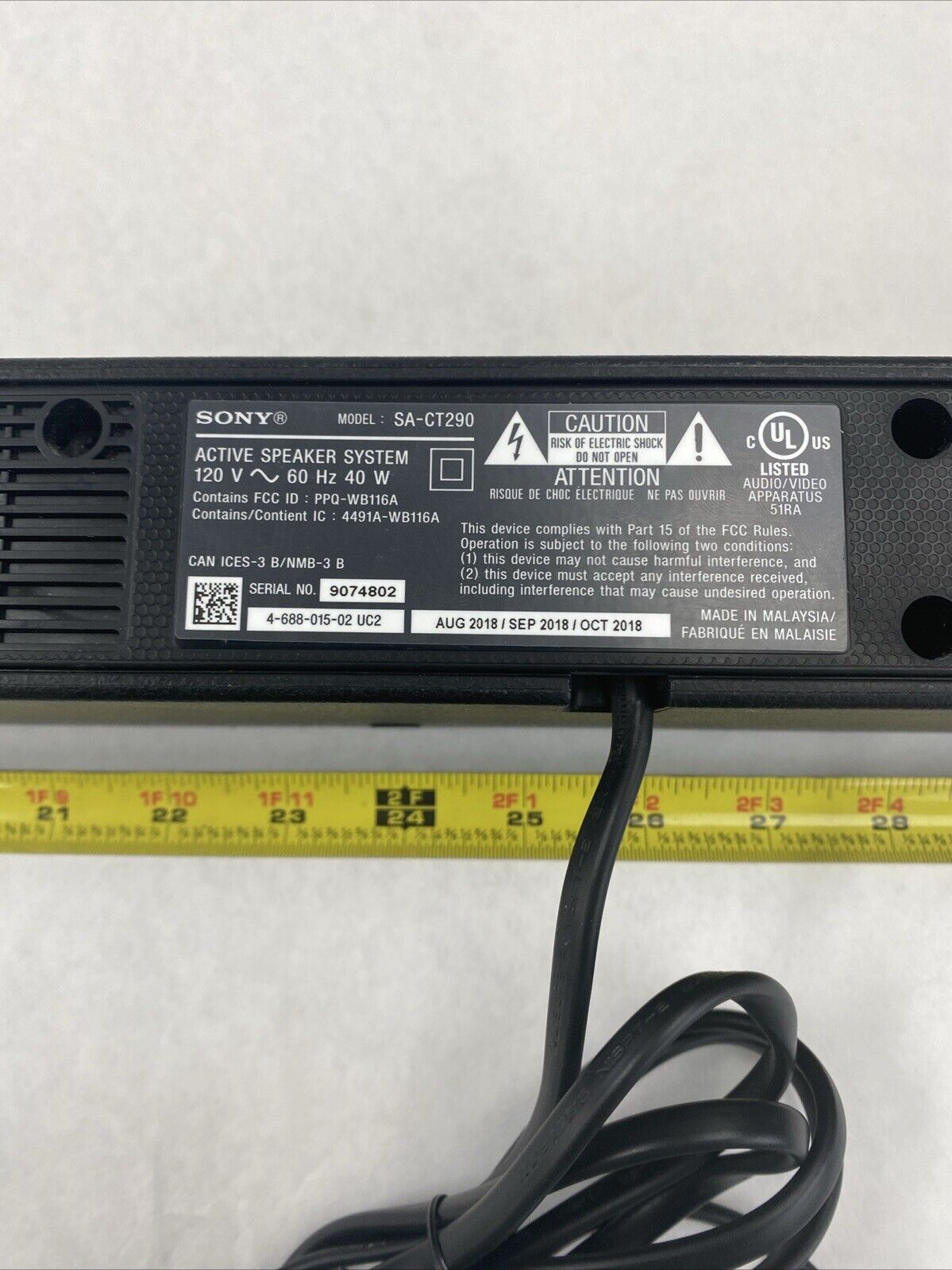 Sony SA-CT290 2.1-Channel Soundbar Tested WITH REMOTE