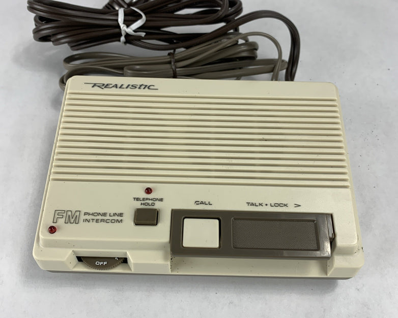 Vintage Realistic 2-Station FM phone-line Intercom System 43-206A