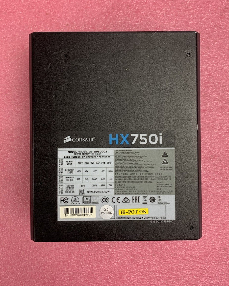 Corsair HX750i RPS0002 CP-9020072 750W Power Supply - No Cables5