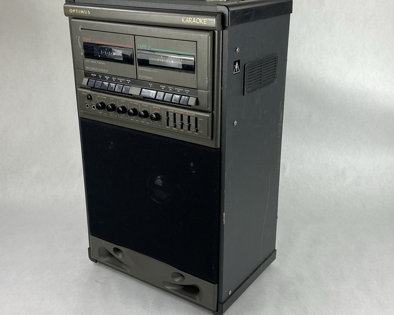 Optimus Stereo Dual-Cassette Karaoke Center - Parts or Repair