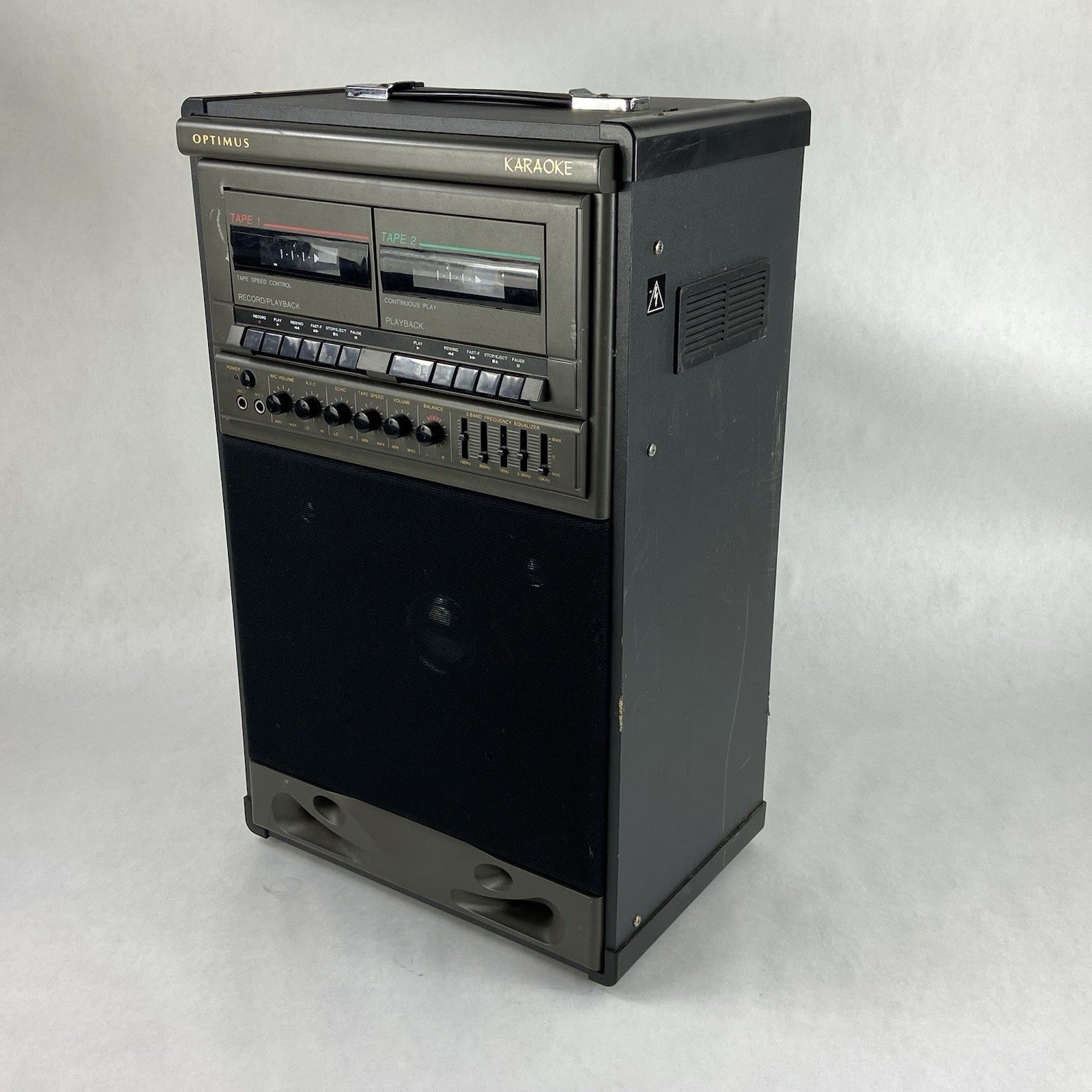 Optimus Stereo Dual-Cassette Karaoke Center - Parts or Repair0
