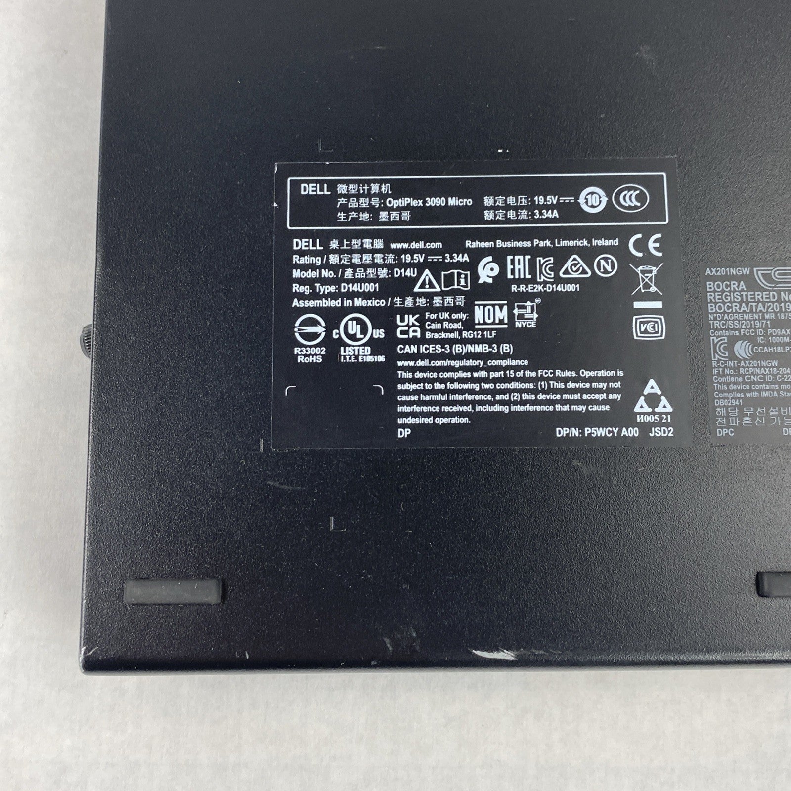 Dell OptiPlex 3090 Micro Intel Core i5-10500T 2.3GHz 8GB RAM WiFi No HDD No OS