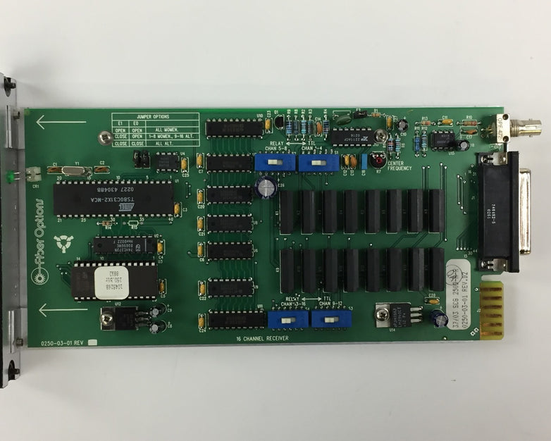 Fiber Options 250D-R-R/1BX3 0250-03-37/03 SCG 16 Channel Receiver