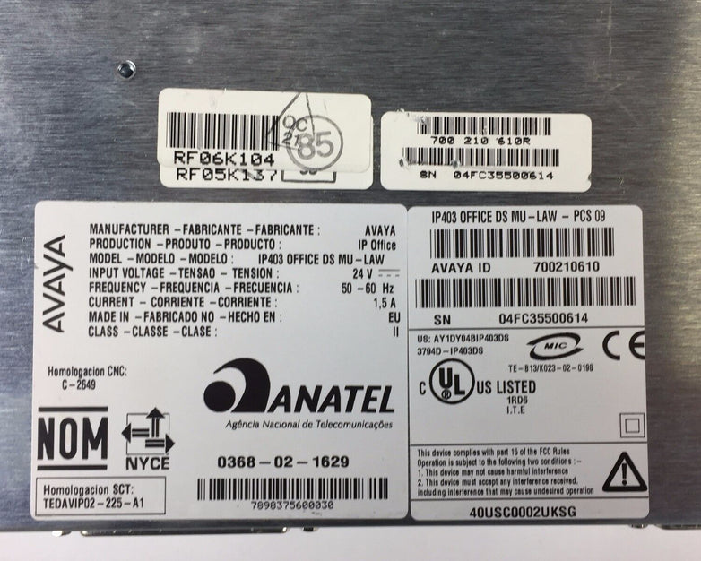Avaya IP403 Office DS MU - LAW-PSC 09 Communication Control Unit 700210610