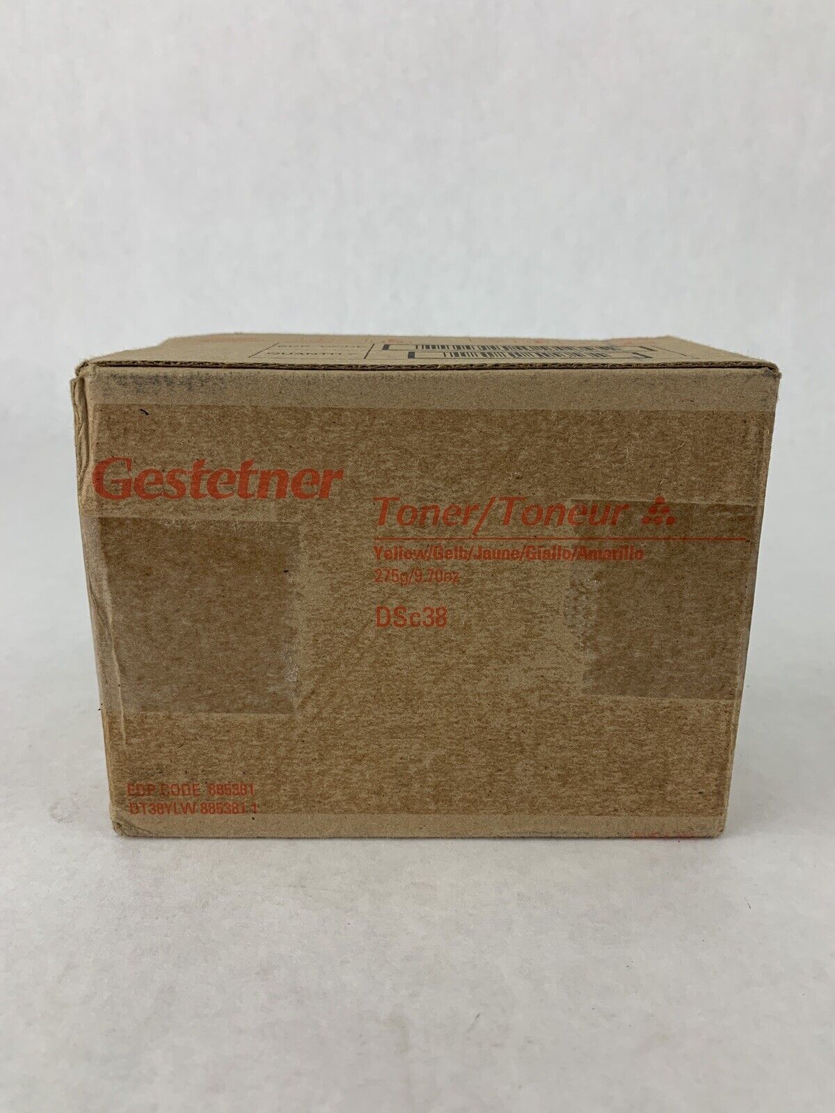 New OEM Sealed Gestetner 885381 DSc38 Yellow Toner Cassette
