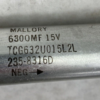 Mallory TCG632U015L2L 6300MF 15V 235-8316D Capacitor (Lot of 9)