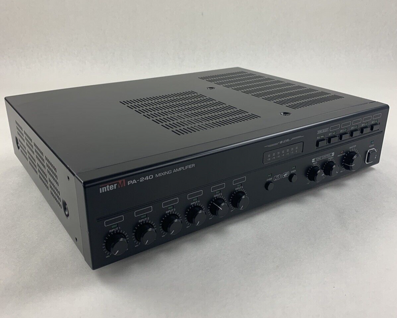 InterM PA-240 PA Mixing Amplifier No Output XLR Inputs 4-6 Parts or Repair