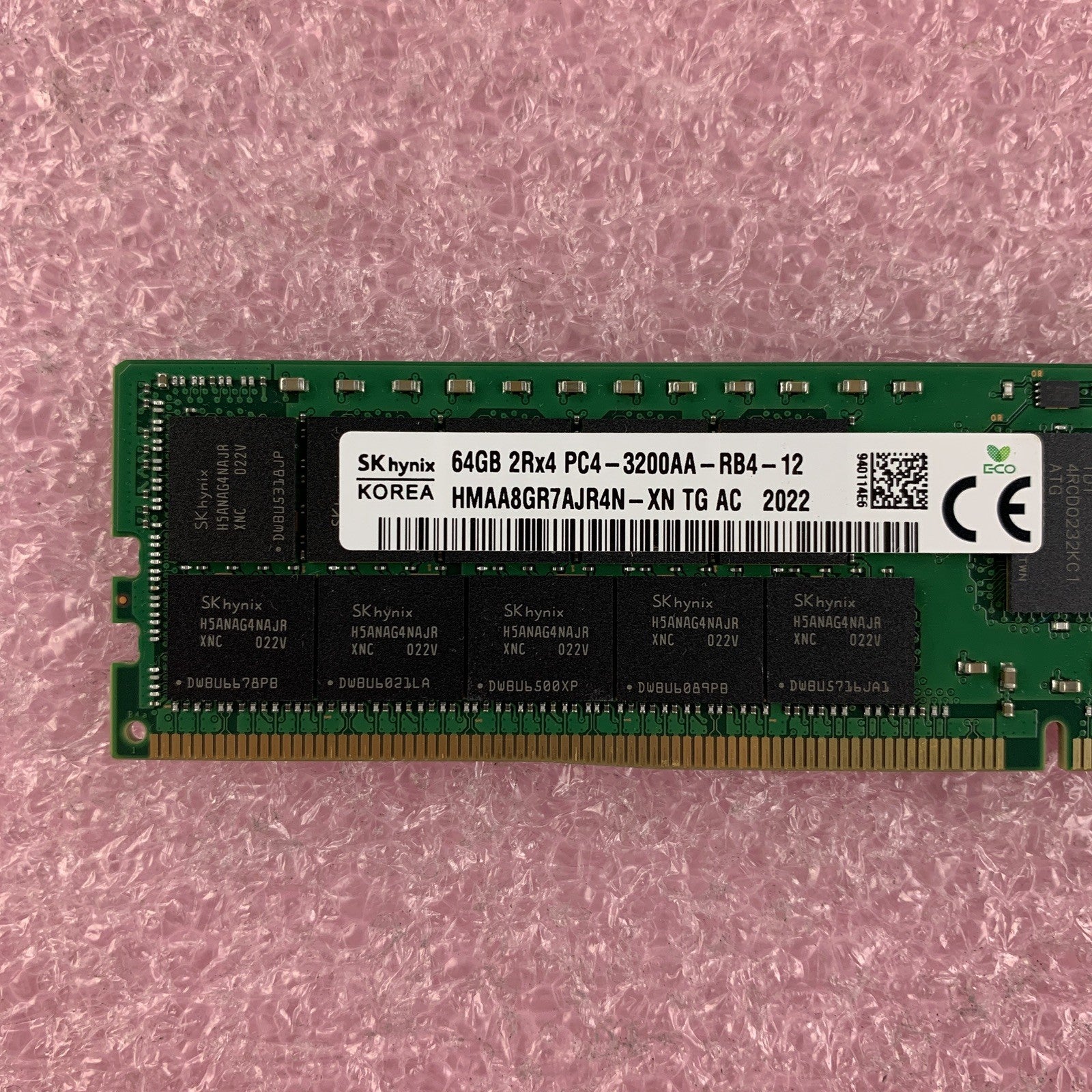 SK Hynix HMAA8GR7AJR4N-XN 64 GB Ram Memory PC4-3200AA 288-Pin DDR4 RDIMM