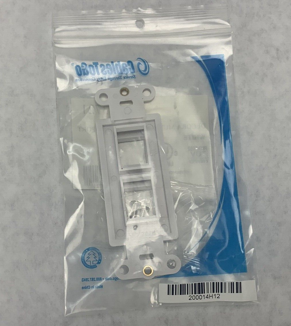 Lot of 5 C2G 03721 Multimedia  2-Port Wall Plate - White