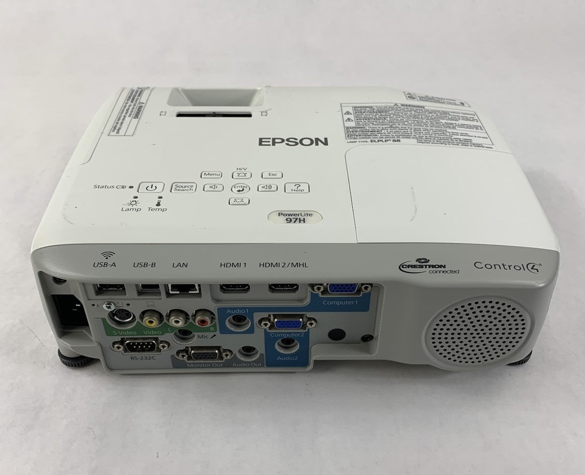 Epson PowerLite 97H H688A LCD Projector 991 Lamp Hours - No Remote3