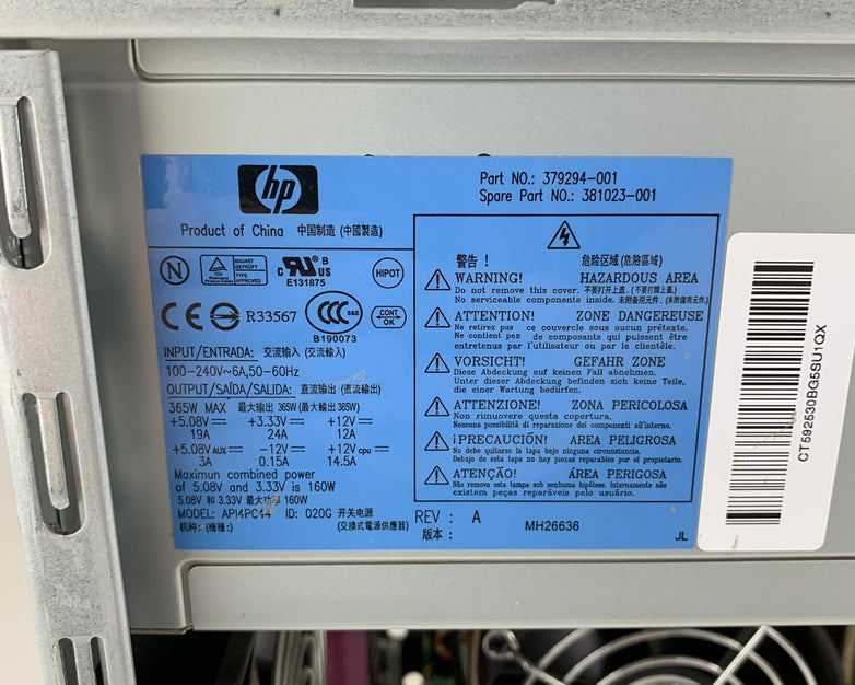 HP Compaq DC7600 MT Desktop Intel Pentium 4 3.20 GHz 512 MB No OS No HDD