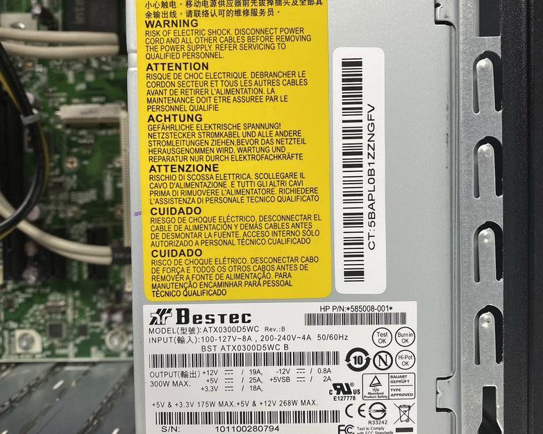 HP 500B MT Pentium Dual-Core E5700 3GHz 4GB RAM No HDD No OS