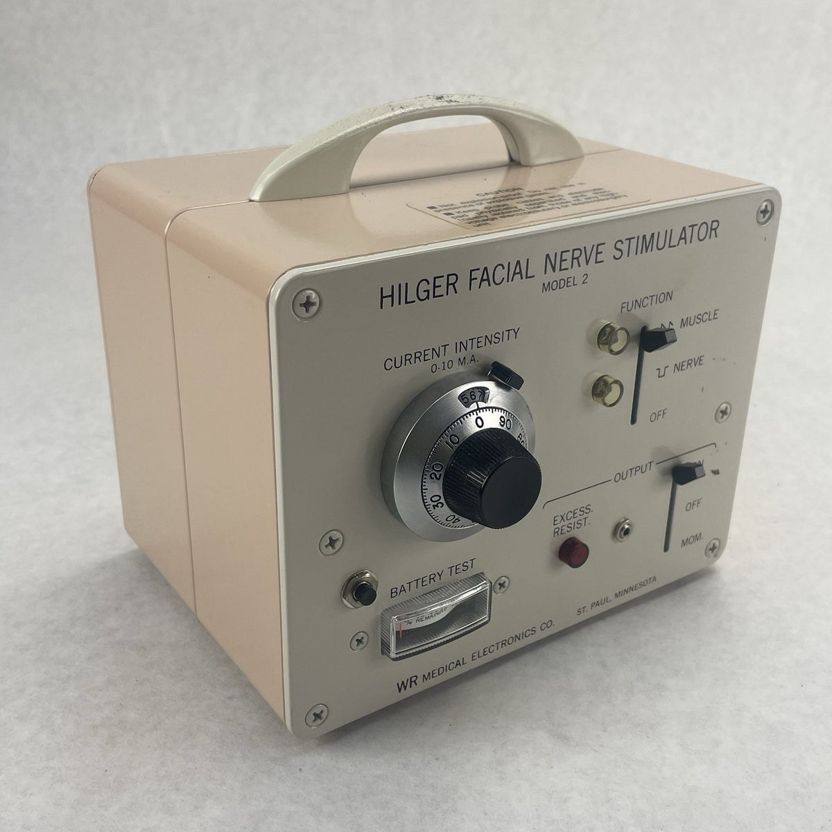 WR Medical Model 2 Hilger Facial Nerve Stimulator - No Battery Untested0