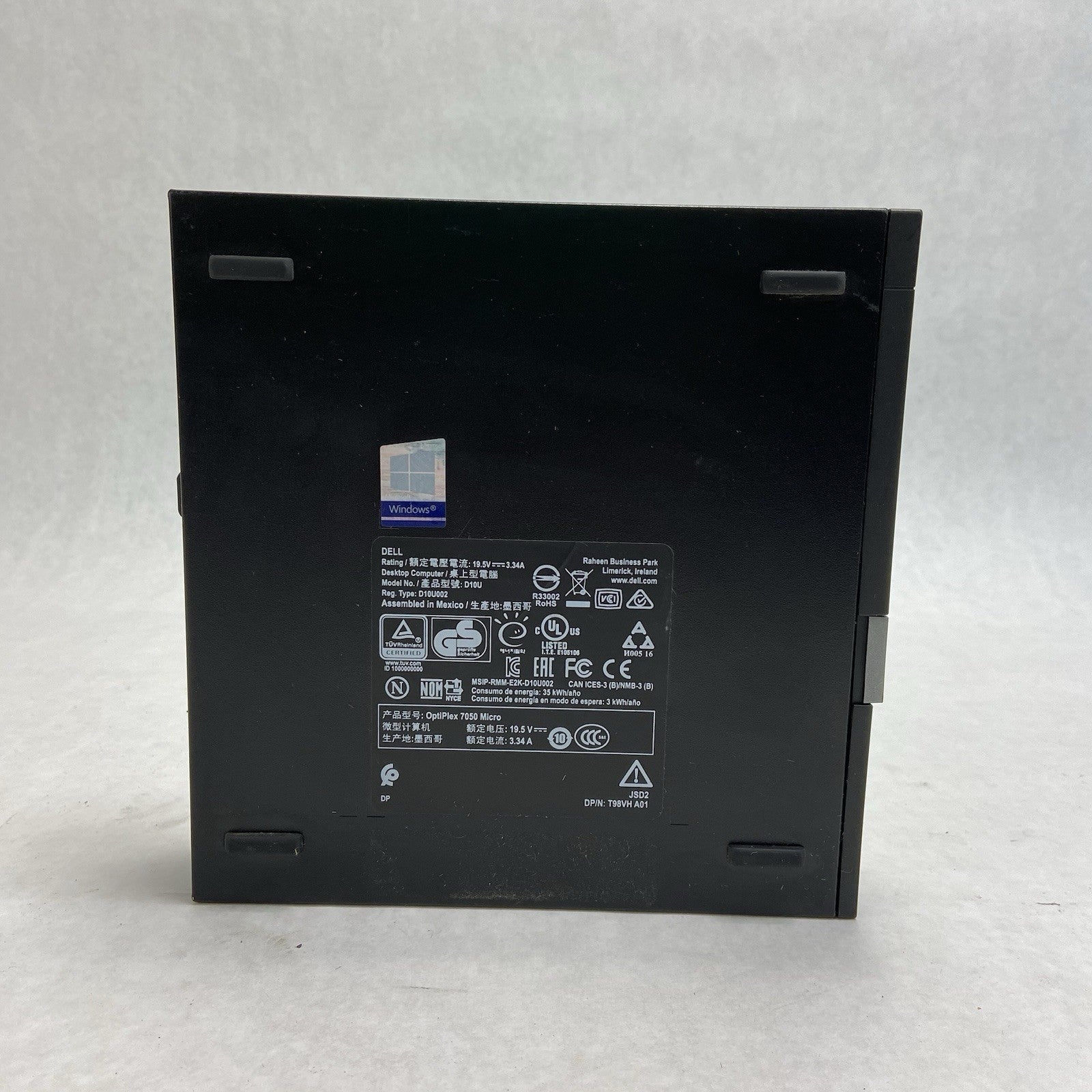 Dell Optiplex 7050 Micro Intel Core i5-6600T 2.7GHz 8GB RAM No HDDOSAC3