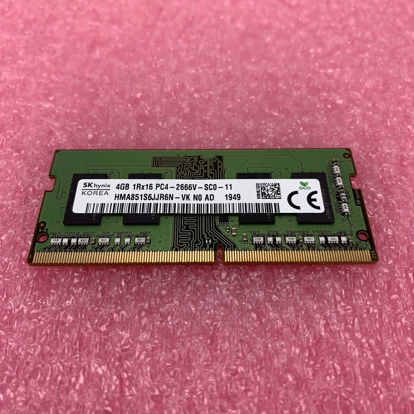 SK Hynix HMA851S6JJR6N-VK PC4-2666V-SC0-11 4GB 1Rx16 Desktop Memory RAM Lot of 21