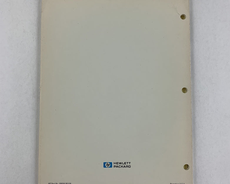 HP 8656A Signal Generator Operating Manual 0.1-990 MHZ