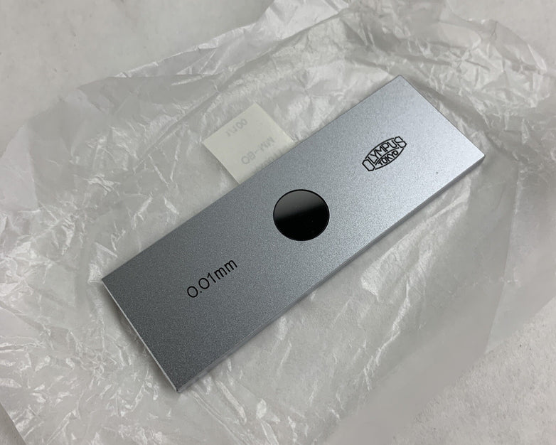 Olympus 0.01MM  Microscope Objective Micrometer Calibration Slide