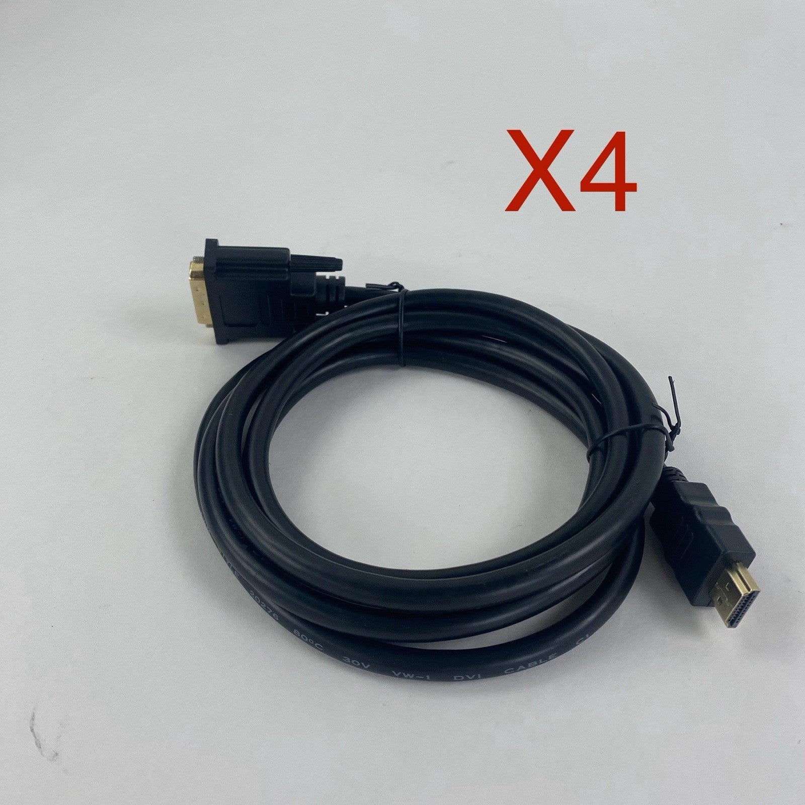 HDMI to DVI 6' Single Link DVI Cable Lot of 40