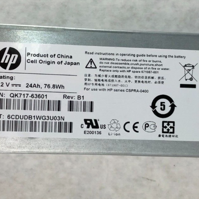 HP QK717-63601 Rev: B1 Power Supply CSPRA-0400 671987-001 3.2V 24Ah