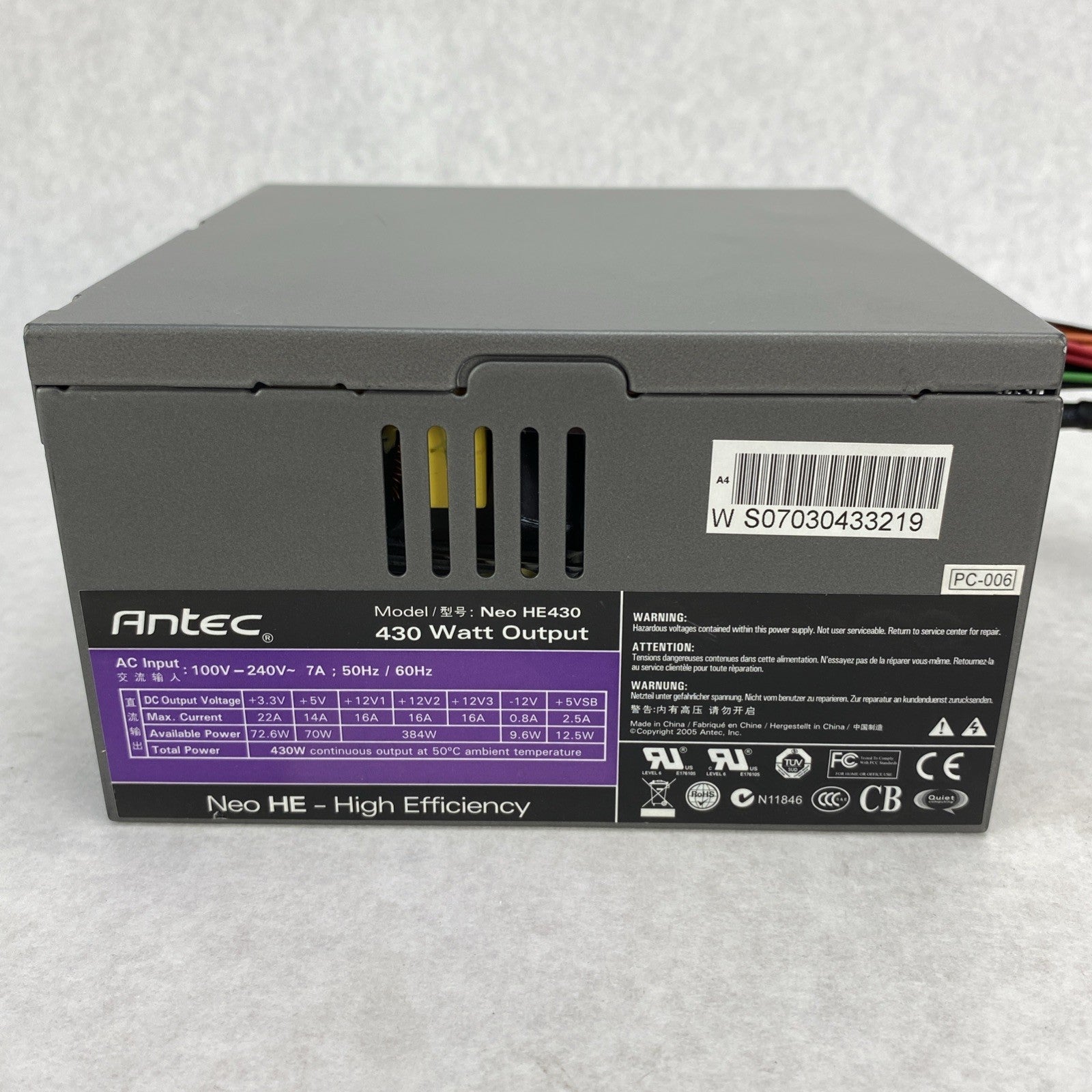 Antec Neo HE430 430W High Efficiency Semi Modular Power Supply - Tested2