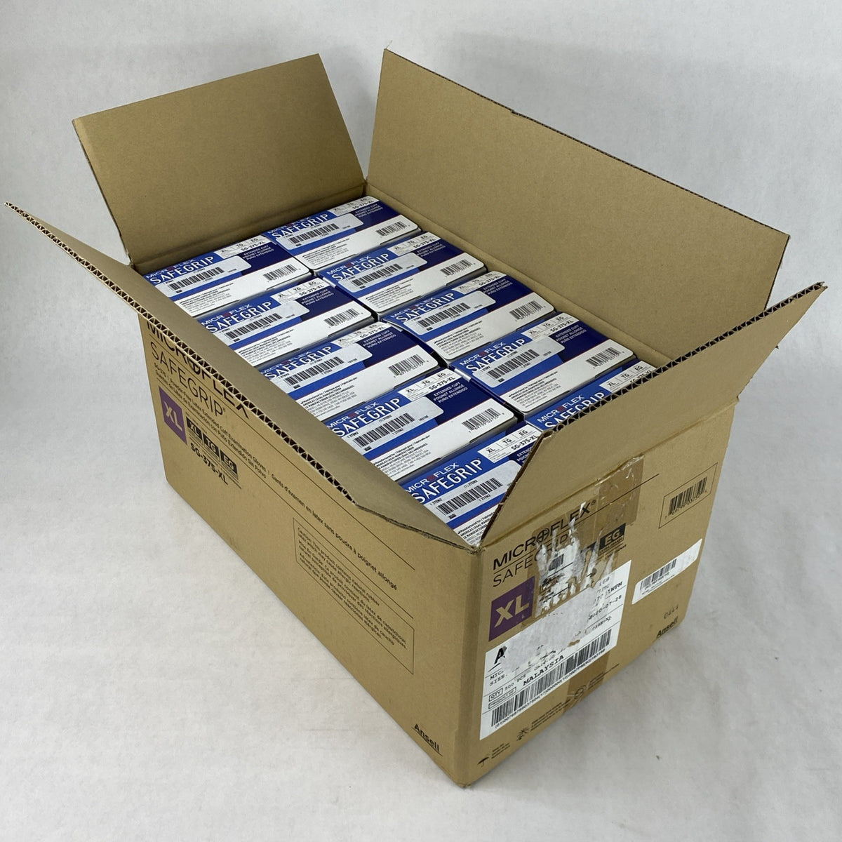 Ansell Microflex SafeGrip SG-375-XL Latex Exam Gloves Extra Large - 500 Count0