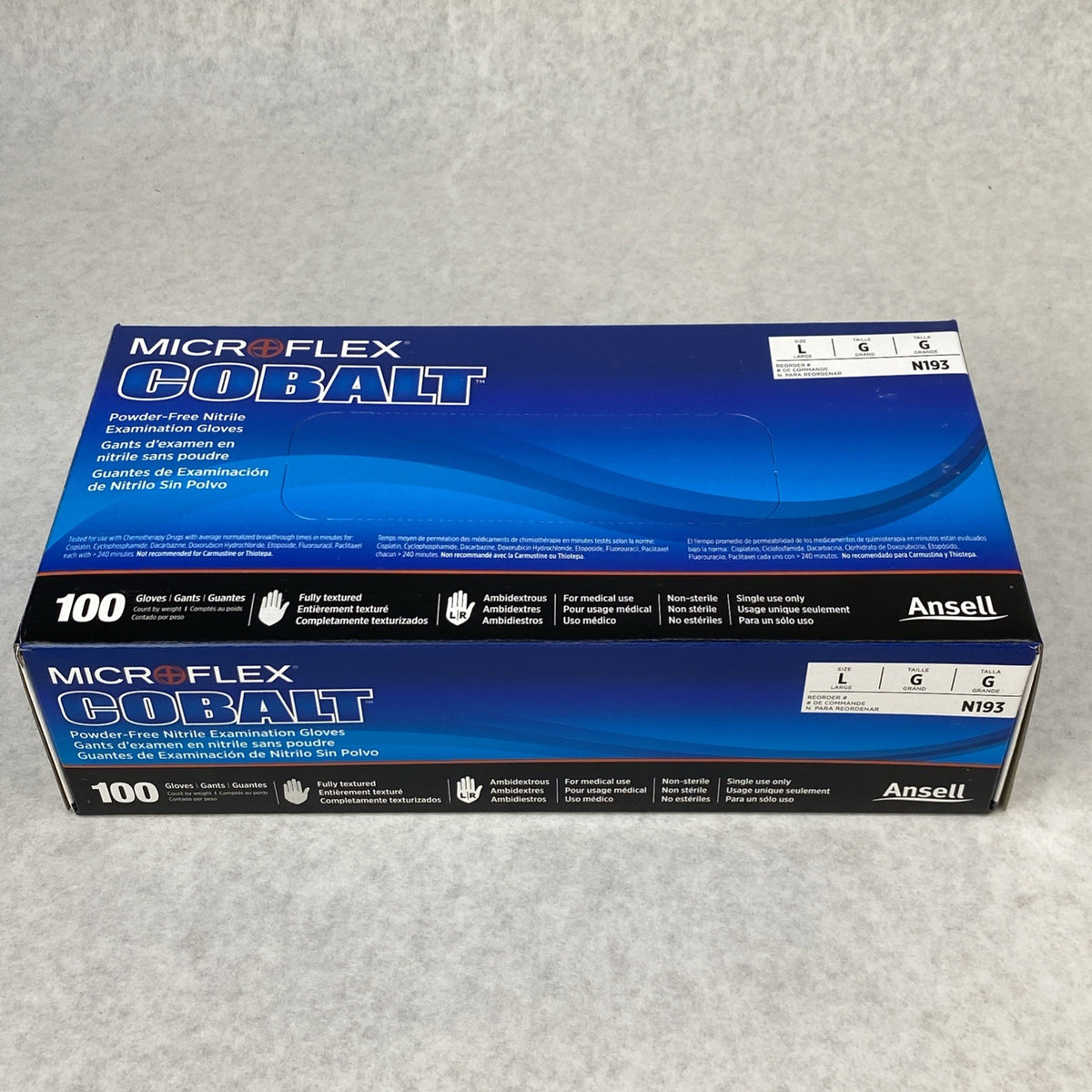 Ansell Cobalt N193 Powder Free Nitrile Examination Gloves Size Large 1000 Count6