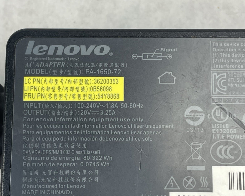 Lenovo PA-1650-72 IS 65W 20V 3.25A 65W AC Power Adapter Lot of 3