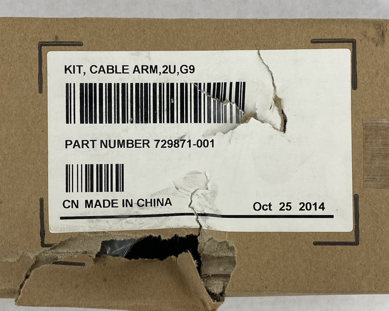 HP 729871-001 2U G9 Cable Management Arm Kit Lot of 2