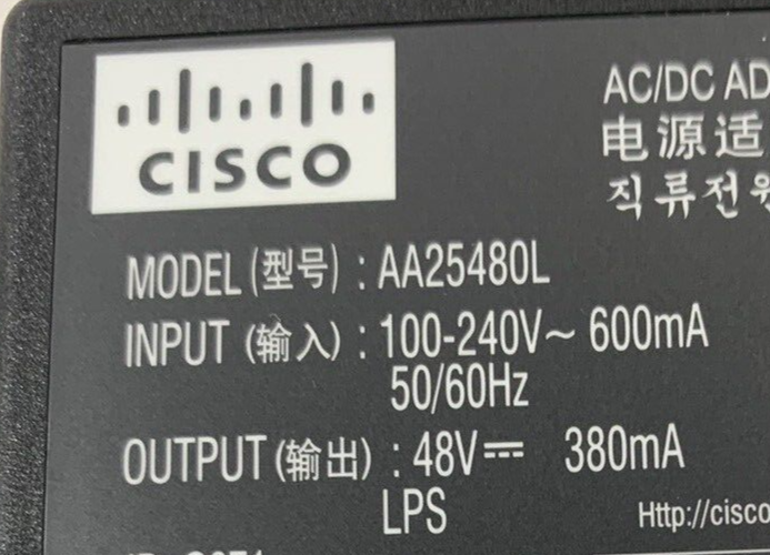 Lot of 3 Cisco AA25480L AC Power Adapter Power Supply