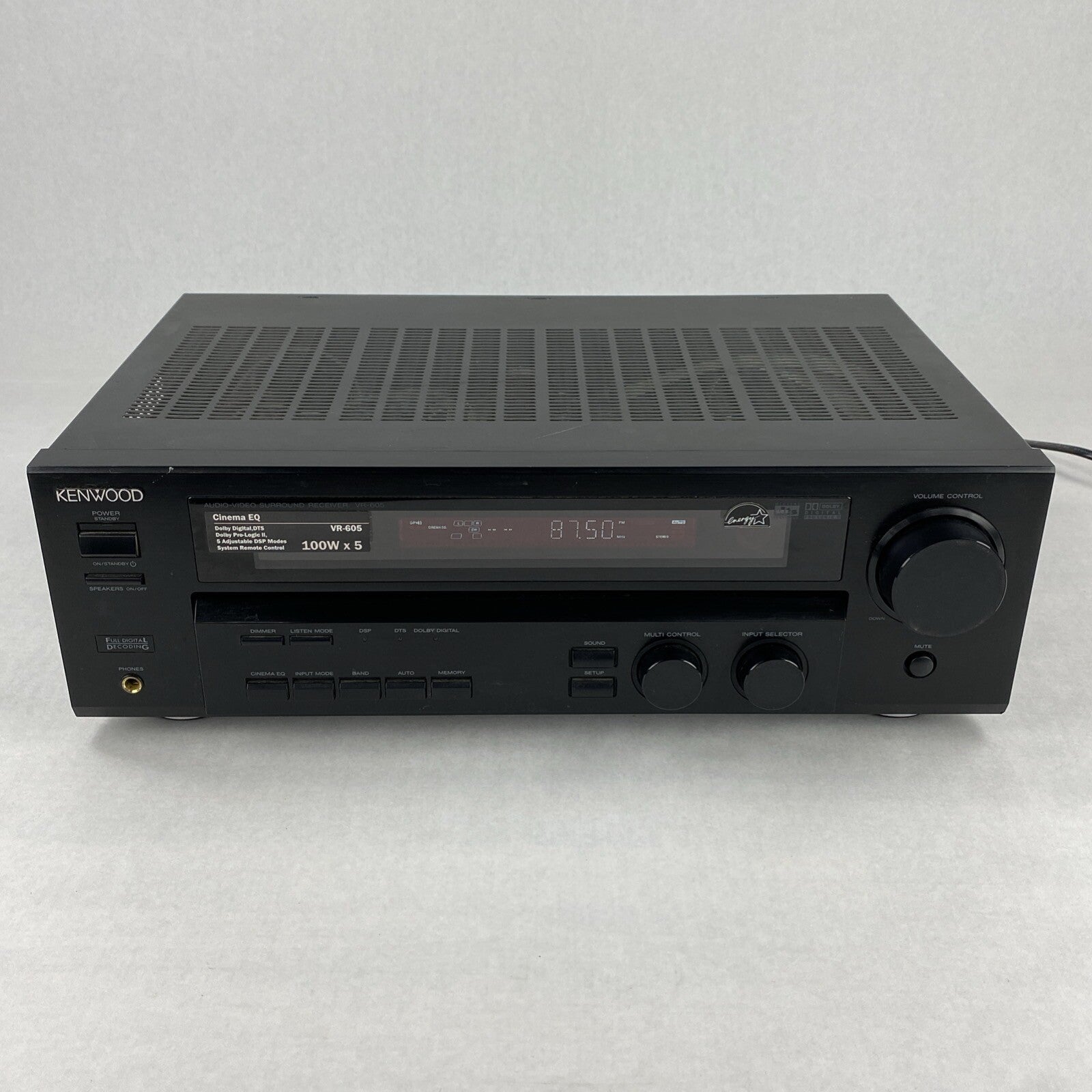 Kenwood VR-605 Audio Video Surround Receiver No Remote