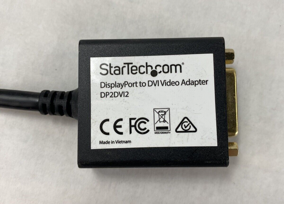 Lot of 10 Startech DP2DVI2 DisplayPort Male to DVI Female Adapter
