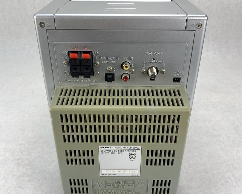Sony CMT-EP707 Hi-Fi CD Changer And Tape Deck With Speakers - Parts or Repair