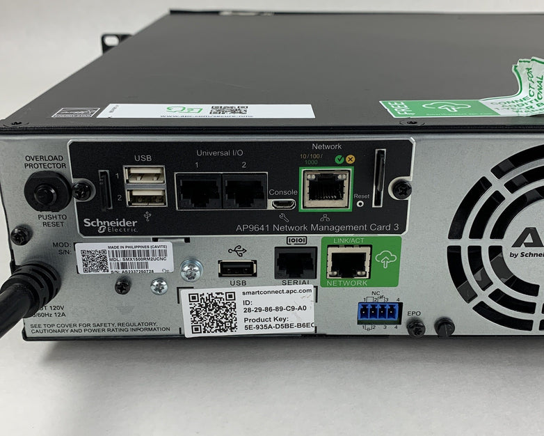 APC SMX1500RM2UCNC Battery Backup UPS w/ AP9641 No Batt No Caddy No FacePlate
