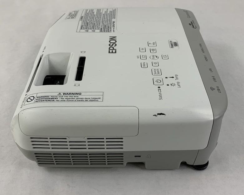 Epson PowerLite 98H H687A LCD Lamp Projector 2964 Lamp Hours - No Remote