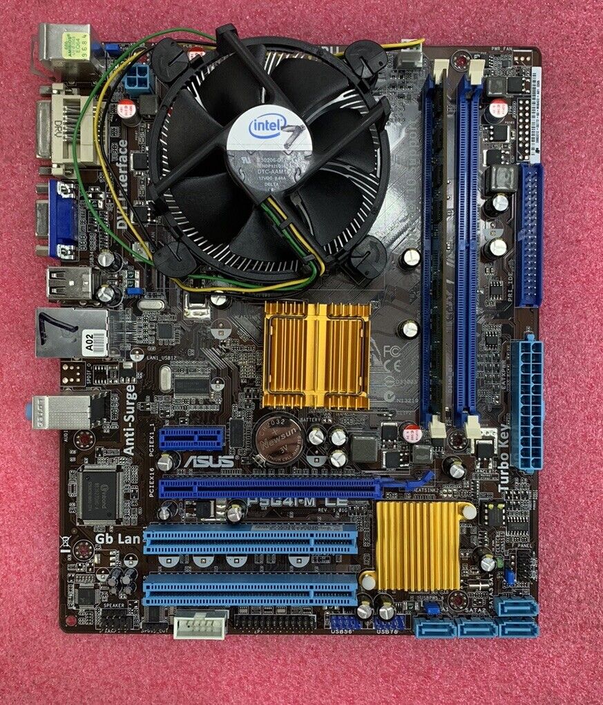 ASUS P5G41-MLE Motherboard Intel Celeron 430 1.8GHz 2GB RAM w/ Shield