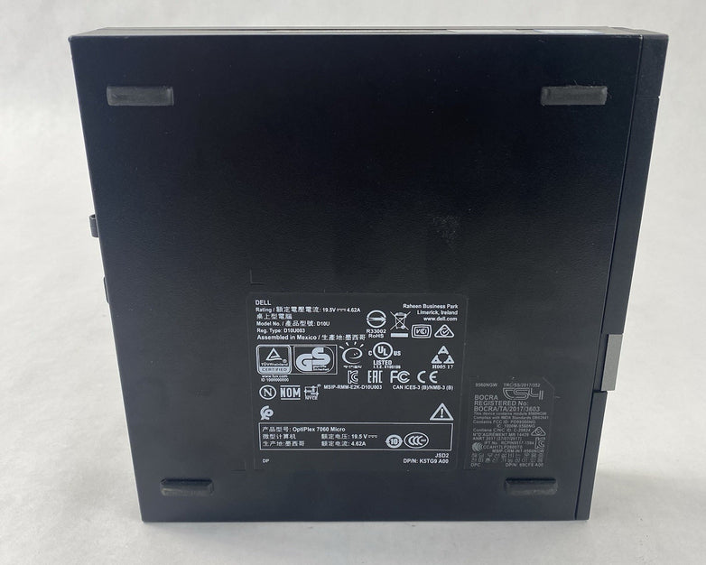 Dell OptiPlex 7060 Micro Intel Core i7-8700T 2.4GHz 8GB RAM No HDD OS Power Cord