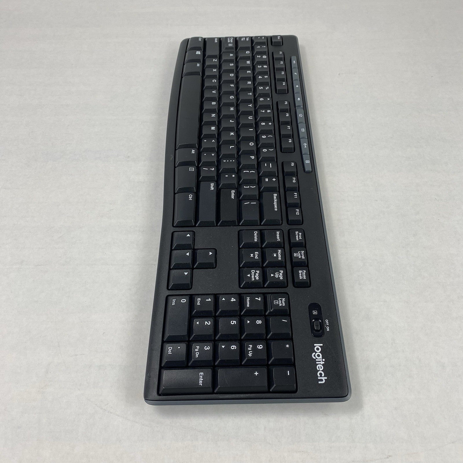 Logitech K270 Y-R0042 Wireless Keyboard Power Tested No USB Dongle - Lot of 7