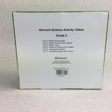 Harcourt Science Activity Videos Grade 3 Units A-F  Factory Sealed   6 VHS Tapes