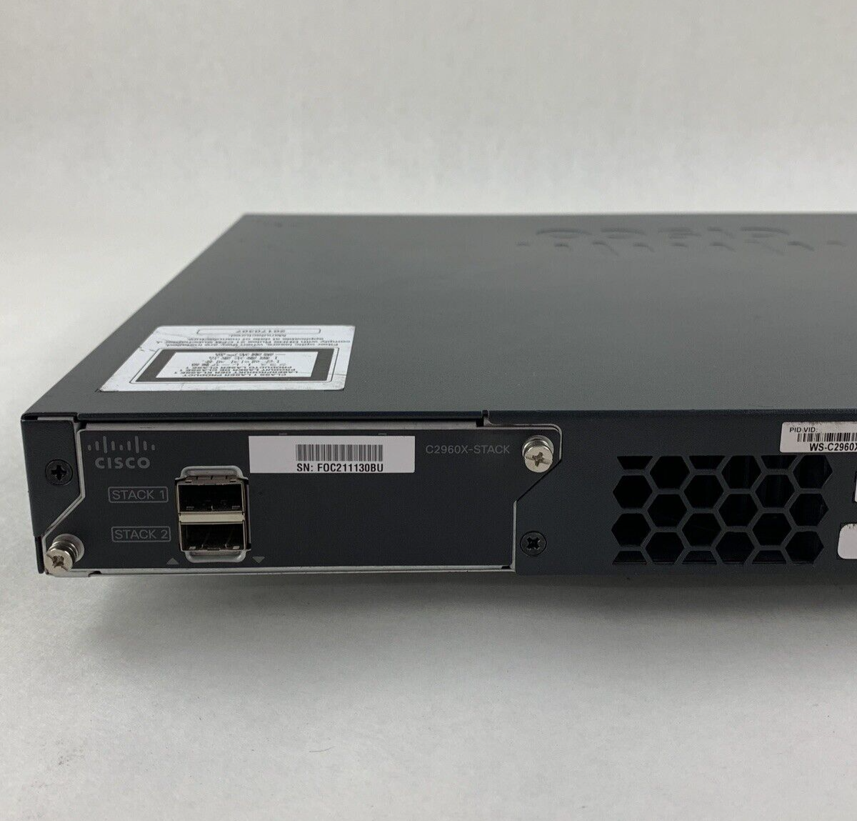Cisco WS-C2960X-48FPS-LV05 48Port POE+ Switch Tested W/C2960X-STACK No OS