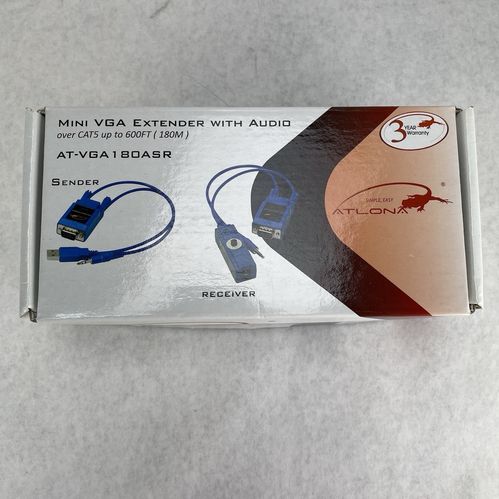 Atlona AT-VGA180ASR VGA Extender with Audio over Cat5 up to 600ft