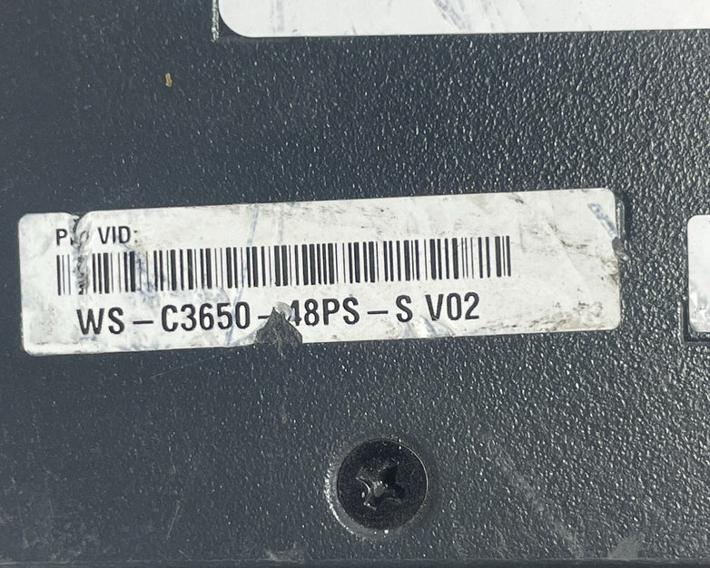 Cisco WS-C3650-48PS-S V02 Tested & Reset 2X PSU