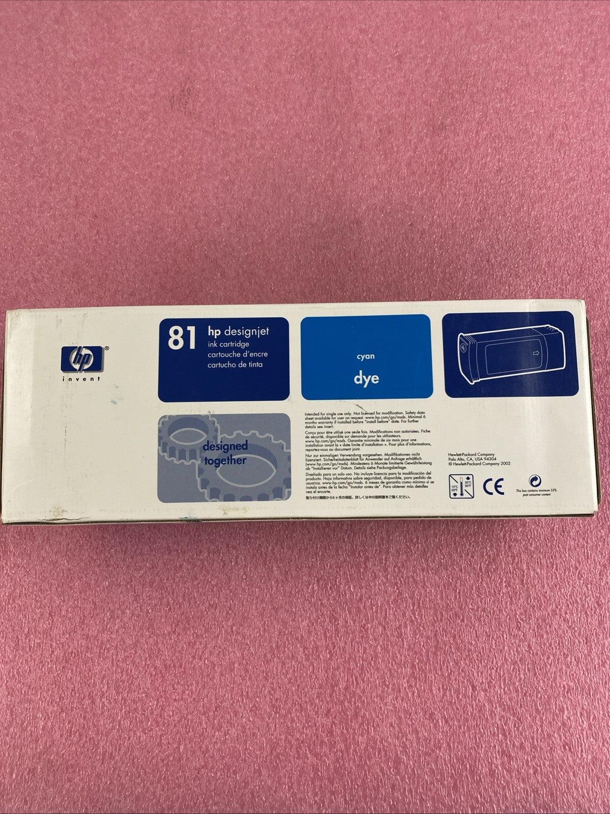 HP C4931A Cyan Ink cartridge Designjet 5000 5500 New OEM Box Sealed 04 Lor of 27