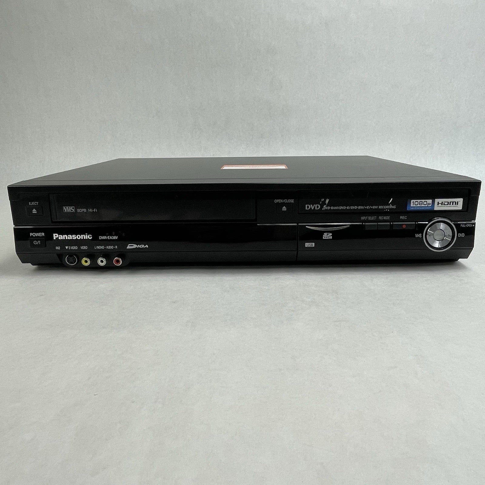 Panasonic DMR-EA38V DVD Recorder VCR Combo HDMI 1080p Tested No Power Cord