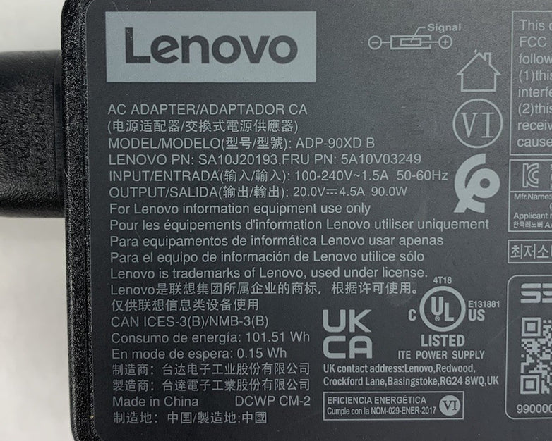 Lenovo ADP-90XD B 90W 20V 4.5A AC Adapter Power Supply (Lot of 3)