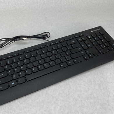 Lot of 5 Lenovo KU-0989 Slim Wired USB Computer Keyboard 54Y9489 Black