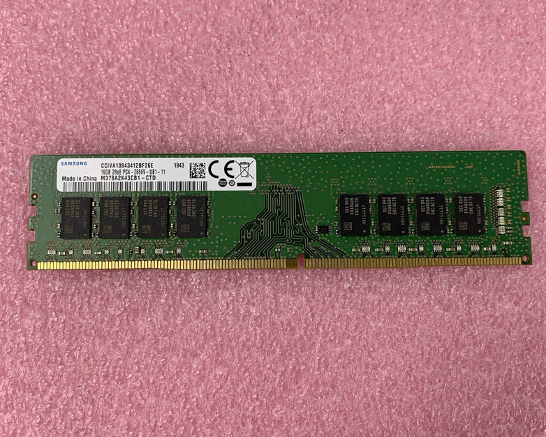 Samsung M378A2K43CB1-CTD 16 GB DDR4-2666 P-2666V 2Rx8 Desktop Ram Memory